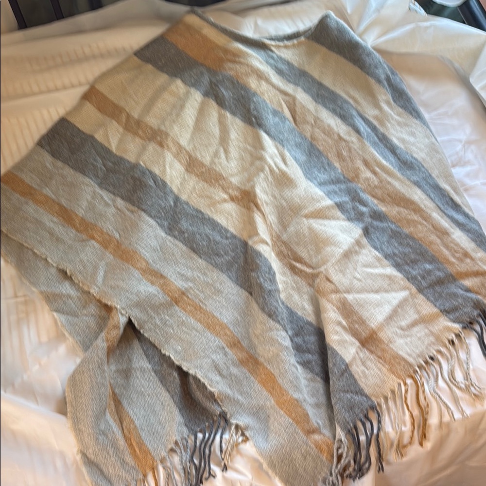 Coco + Carmen Cozy Knit Wrap in Cream and Tan